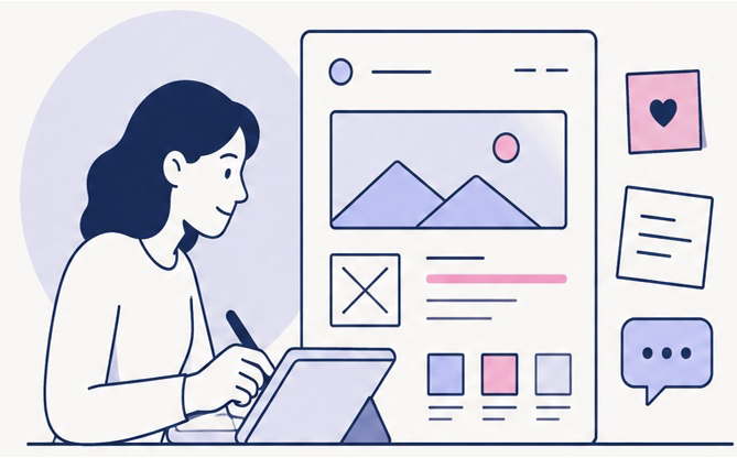 Design process step illustration